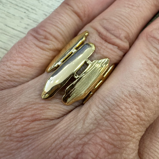 Anel Barras Rústicas Dourado