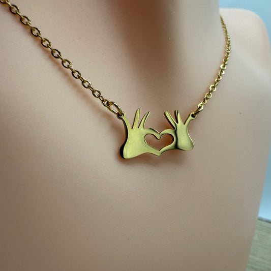 Fio Dedos em Coração Dourado
