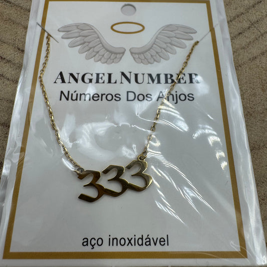 Fio Número dos Anjos 333 Dourado