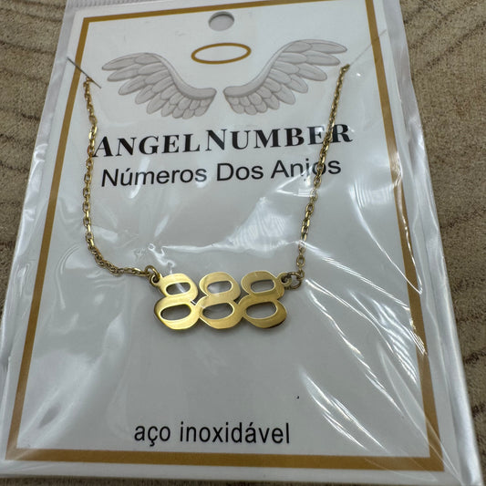 Fio Número dos Anjos 888 Dourado