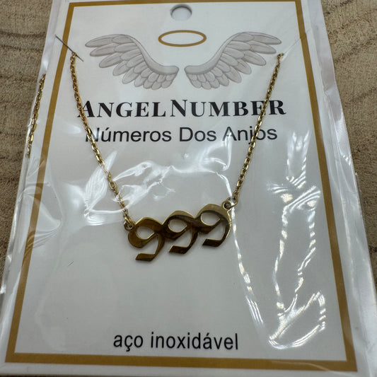 Fio Número dos Anjos 999 Dourado
