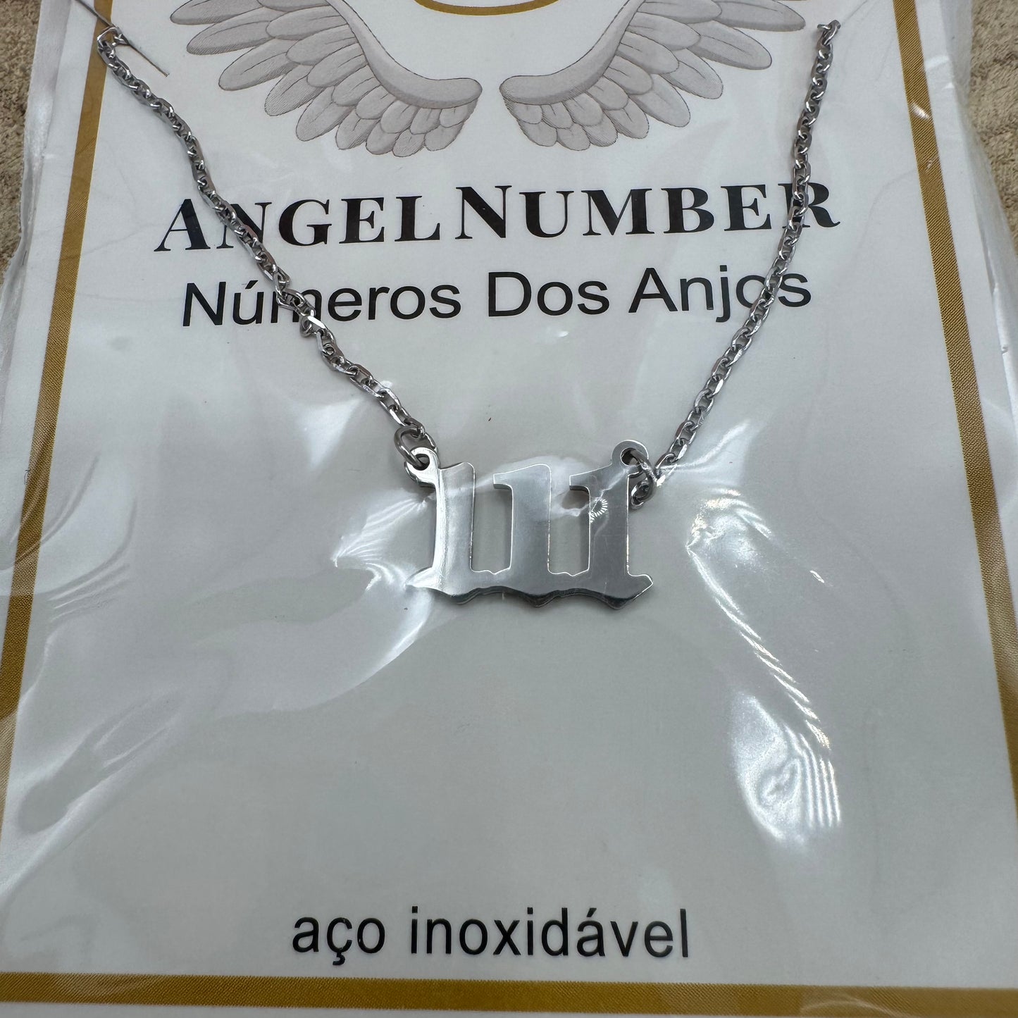 Fio Número dos Anjos 111 Prateado