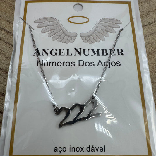 Fio Número dos Anjos 222 Prateado