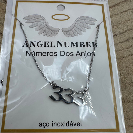 Fio Número dos Anjos 333 Prateado