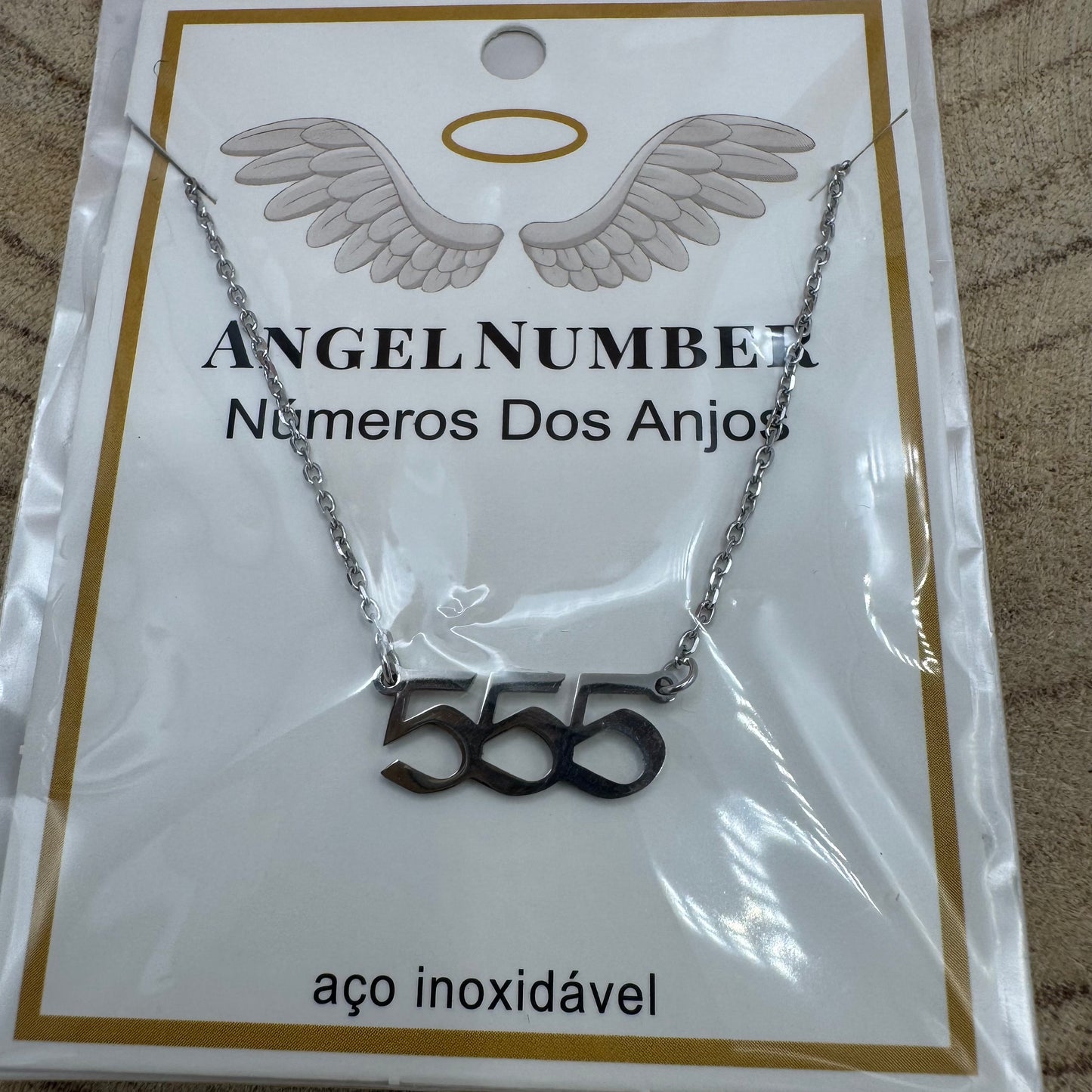 Fio Número dos Anjos 555 Prateado