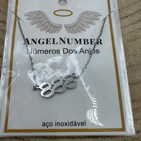 Fio Número dos Anjos 888 Prateado