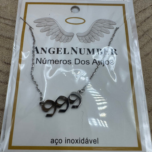 Fio Número dos Anjos 999 Prateado