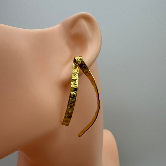 Brincos Fitas Rigidas Tremidas Dourado