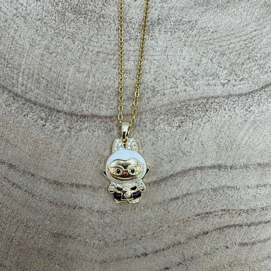 Fio Labubu Branco Dourado