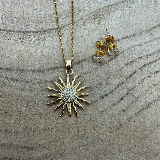 Fio Sol Brilhantes Dourado (Oferta Brincos)