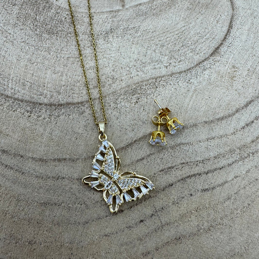 Fio Borboleta Brilhantes Dourado (Oferta Brincos)