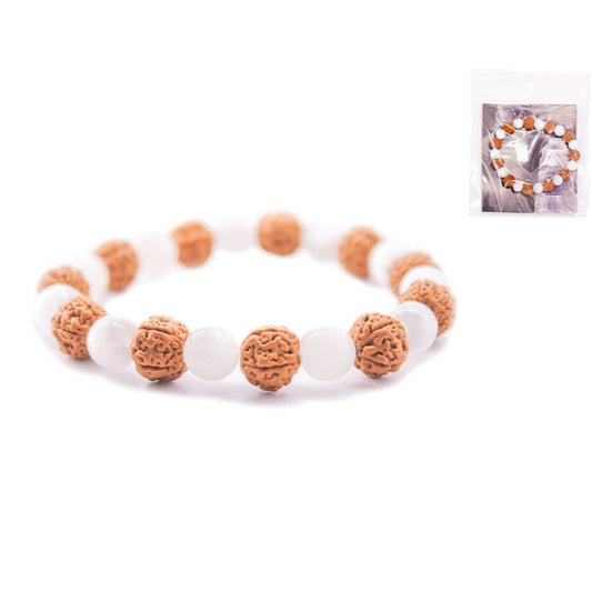 Pulseira Selenita/Rudraska (8mm)