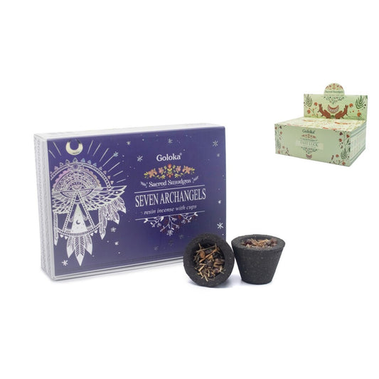Copos Carvão/Resina Goloka 7 Arcanjos (6 pcs)