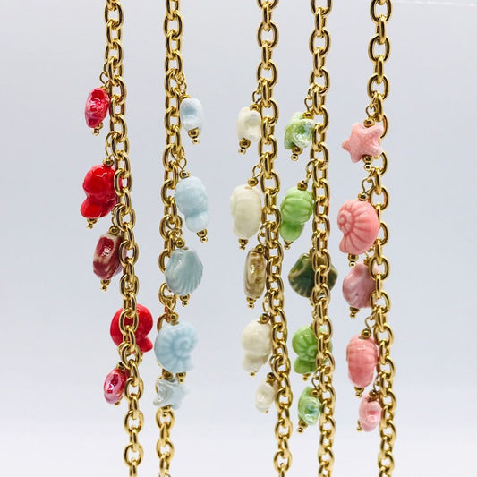 Pulseiras Conchinhas de Cor (VARIEDADES) Verde