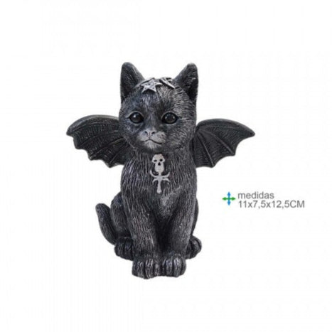 Gato Wicca Resina 11x7.5x12.5cm