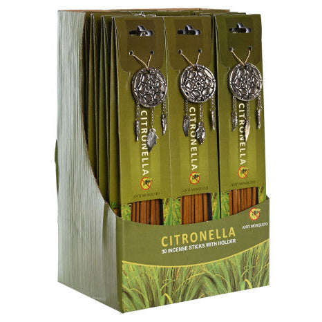 CITRONELLA Incenso Stick Set, 30 Aroma Com Incensario