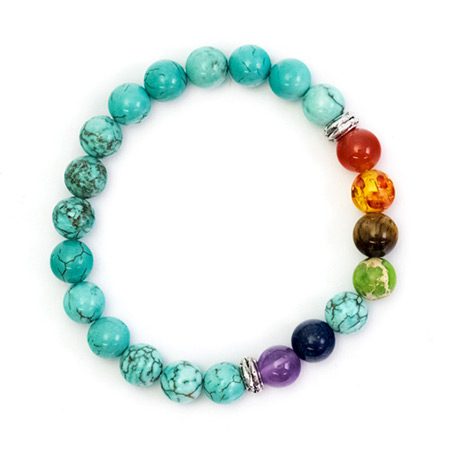 Pulseira dos 7 Chakras - Turquesas - Essencia Pura
