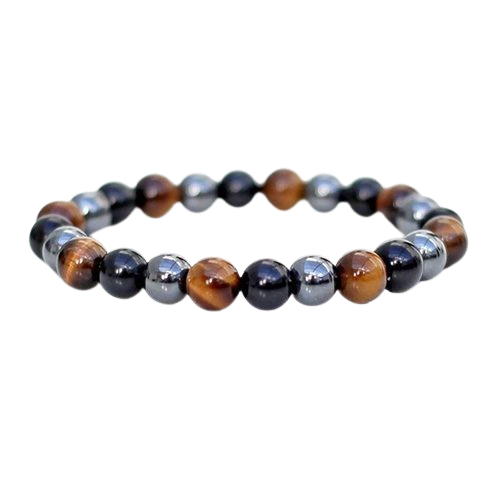 Pulseira Tripla Proteção - 8 mm - Essencia Pura